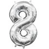Ballon Argenté Chiffre 8