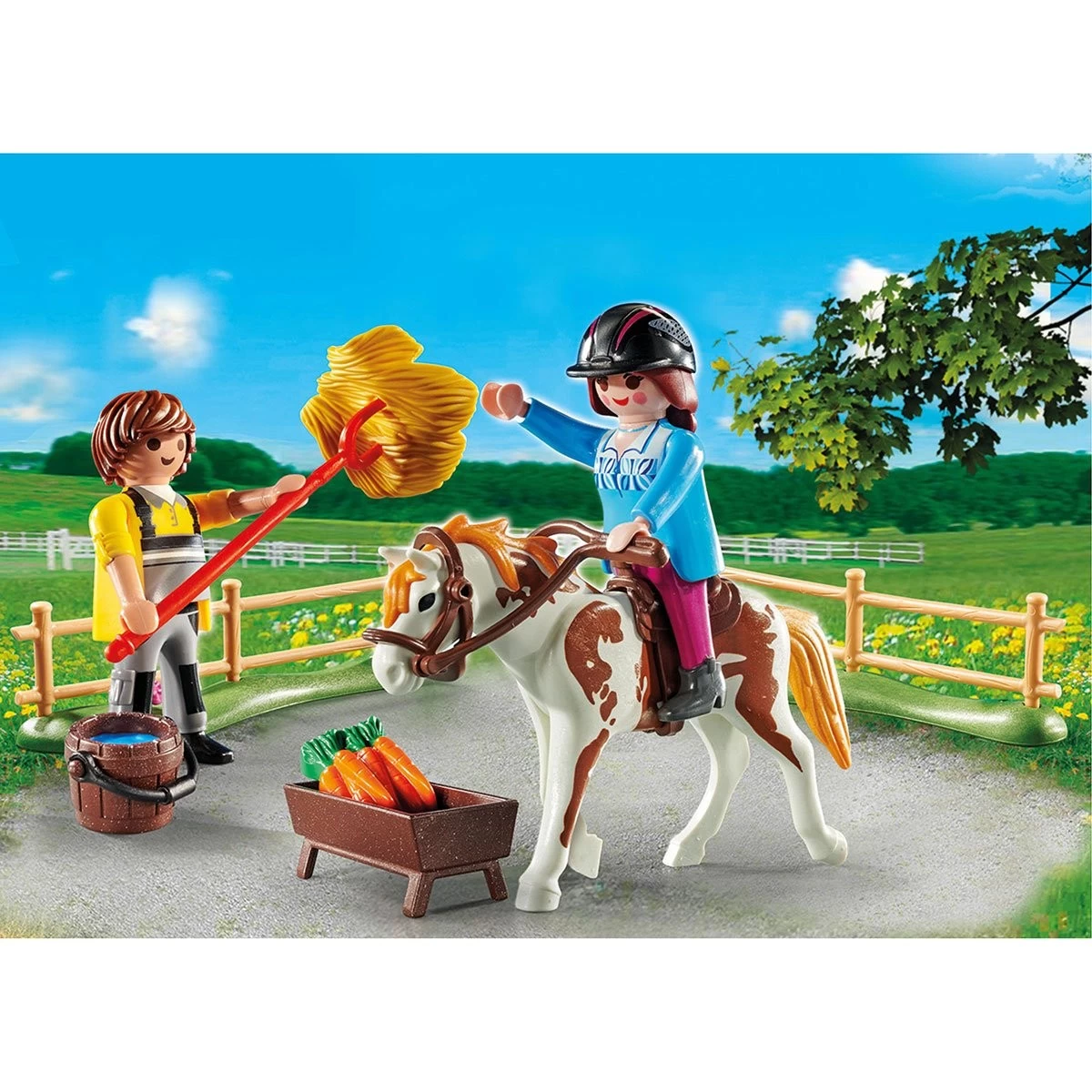 Starter Pack Cavalière Et Palefrenier Playmobil Country 70505 – Image 3