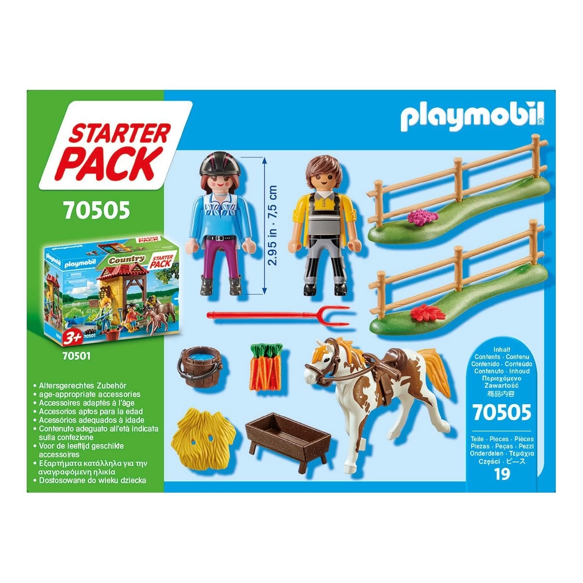 Starter Pack Cavalière Et Palefrenier Playmobil Country 70505 – Image 4